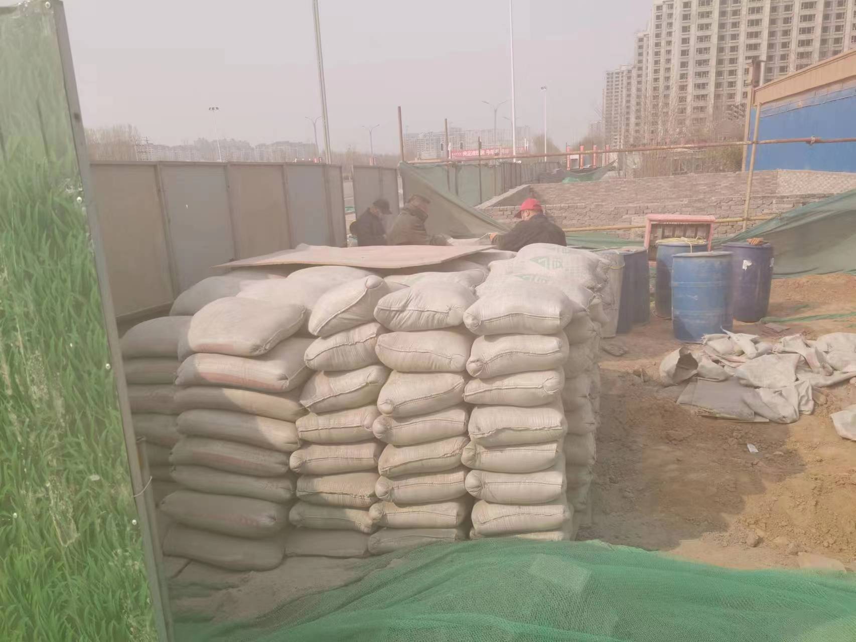 白鹭湖管理区水泥注浆